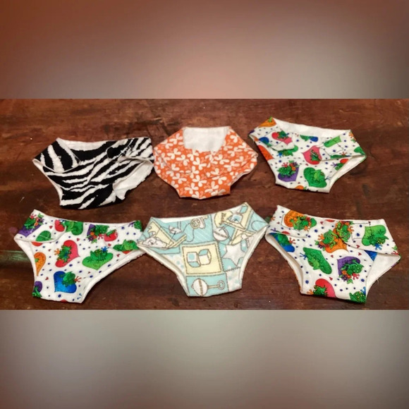 Set Of 6 Handmade Baby Doll Diapers - Picture 1 of 4